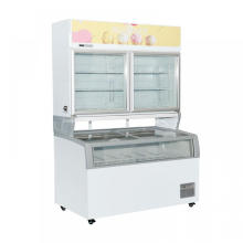 Exhibición de helado comercial congelador refrigerador